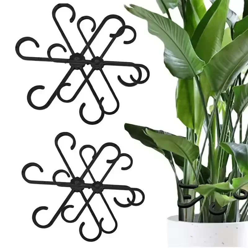 Vine Climbing Plastic - Stielstützen für Alocasia-Monstera-Blätter, 4 Stück, Rankenstützklammern