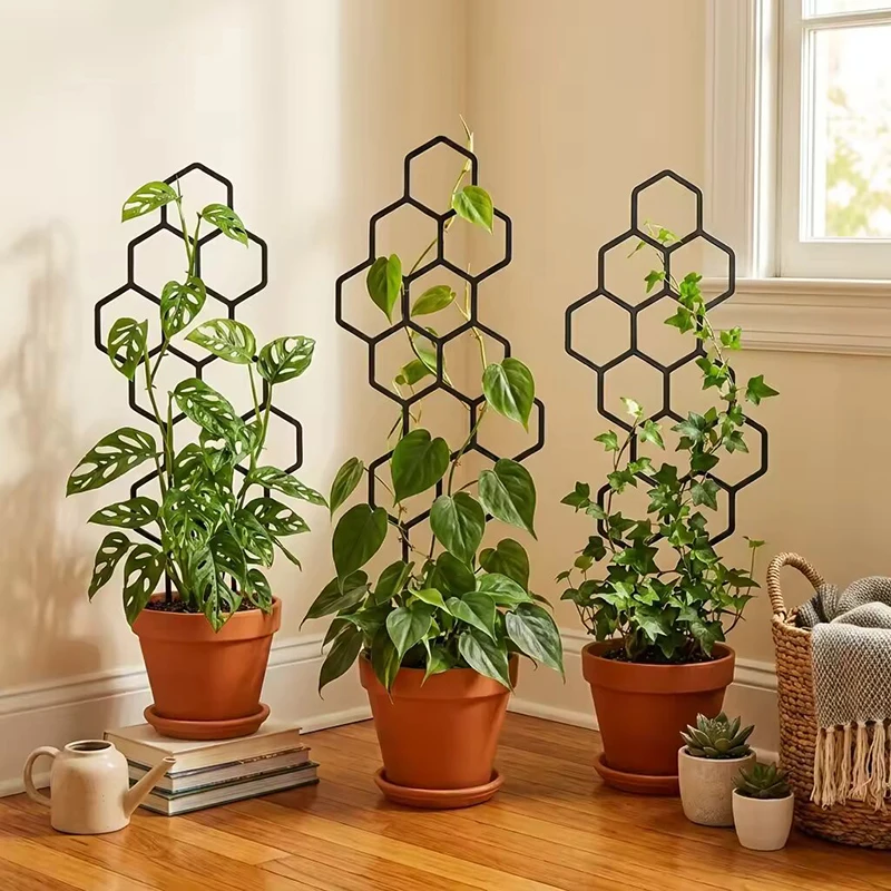 Vine Climbing Plastic - 2/4 Stück Wabenförmiges Pflanzengestell aus Kunststoff